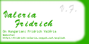 valeria fridrich business card